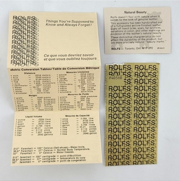 ROLFS New Vintage Women's Brown Leather Trifold Wallet Snap Closure - Picture 11 of 15